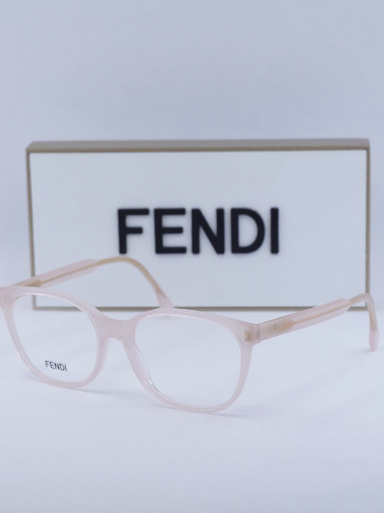 Fendi Fe50059i 072 Round Eyeglasses - Milky Pink 55mm